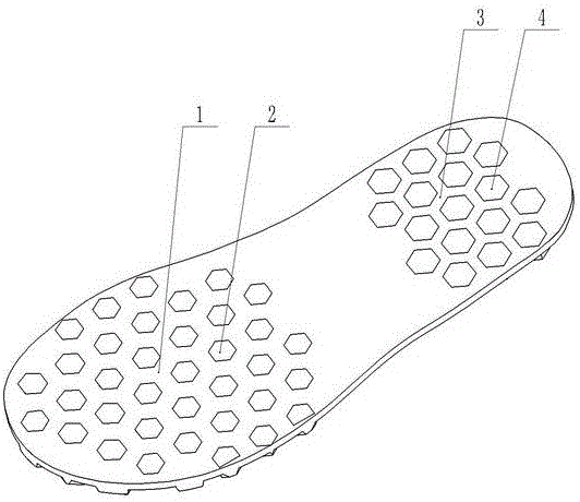 Efficient-buffer bionic sports shoe outsole