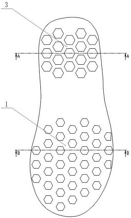 Efficient-buffer bionic sports shoe outsole