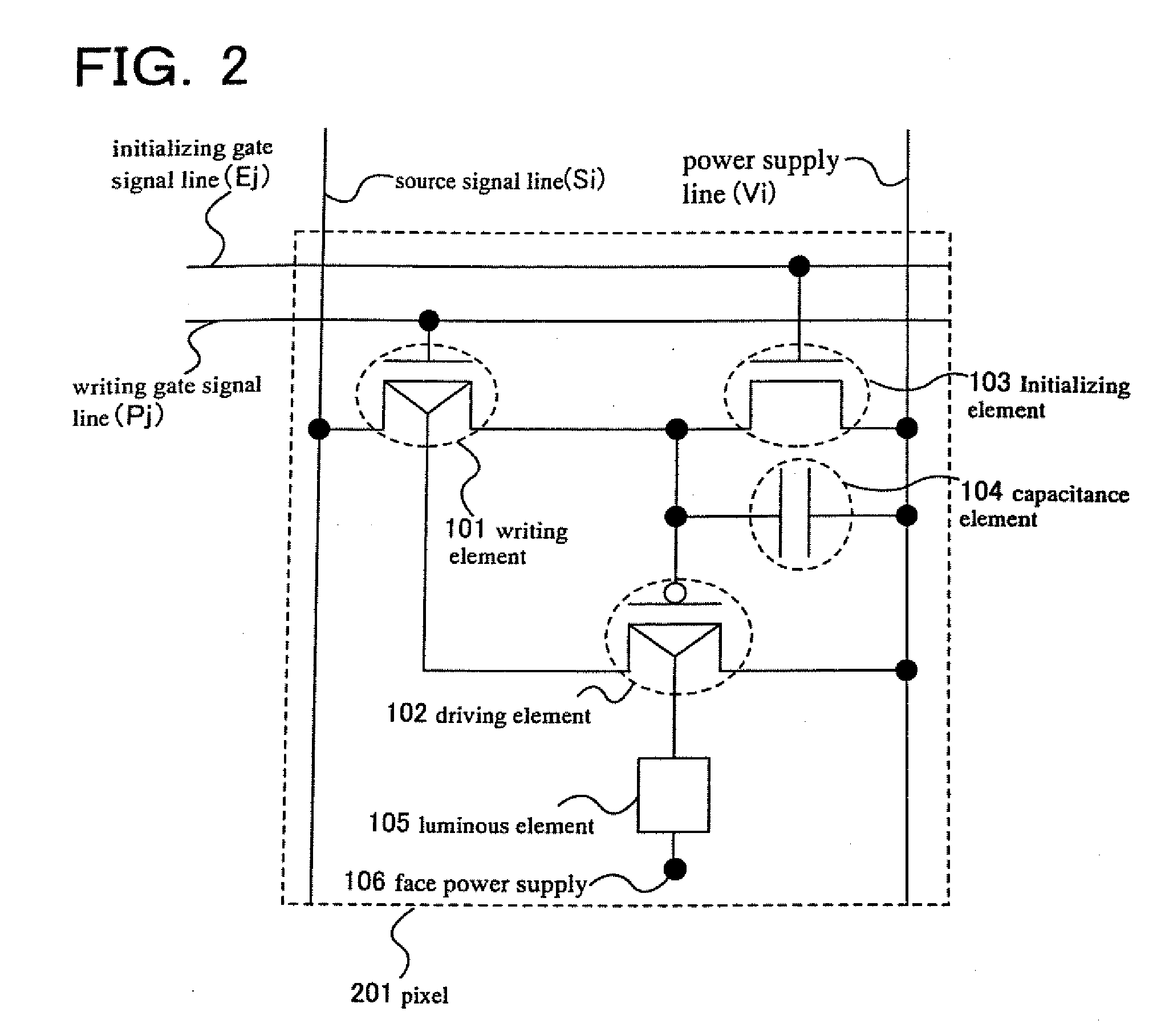 Semiconductor element, electric circuit, display device and light-emitting device