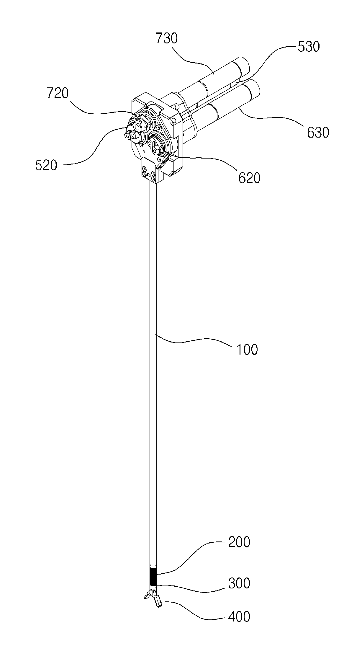 Small caliber laparoscope surgical apparatus