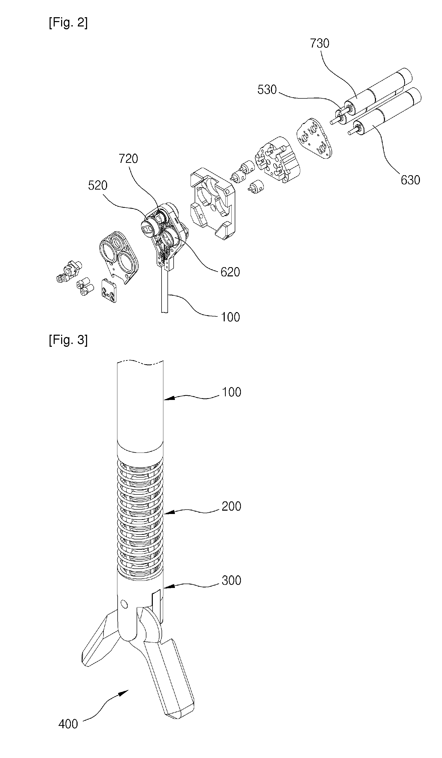 Small caliber laparoscope surgical apparatus