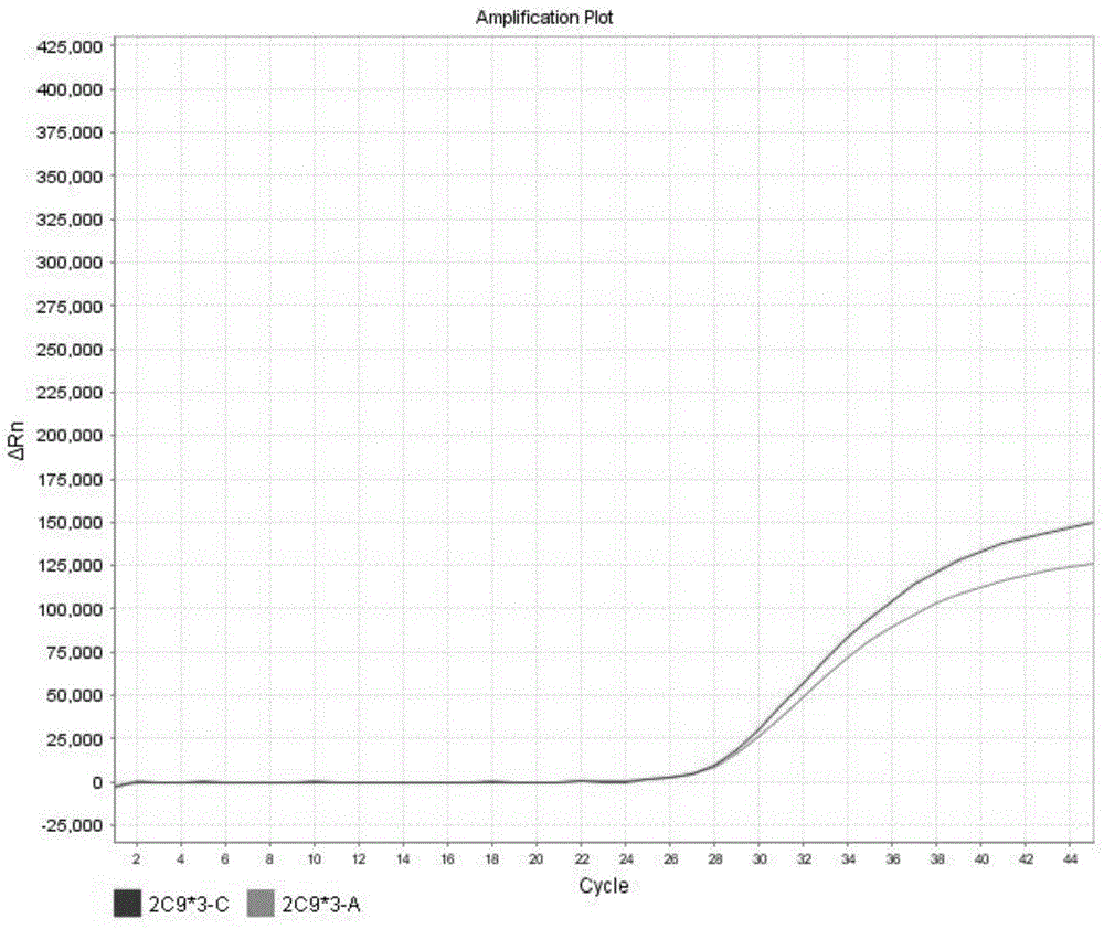 Detection method for CYP2C9*3 gene polymorphism, as well as nucleic acid probe and kit for method