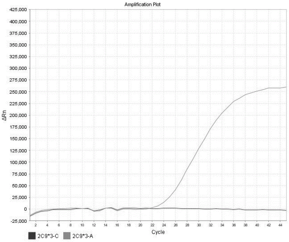 Detection method for CYP2C9*3 gene polymorphism, as well as nucleic acid probe and kit for method