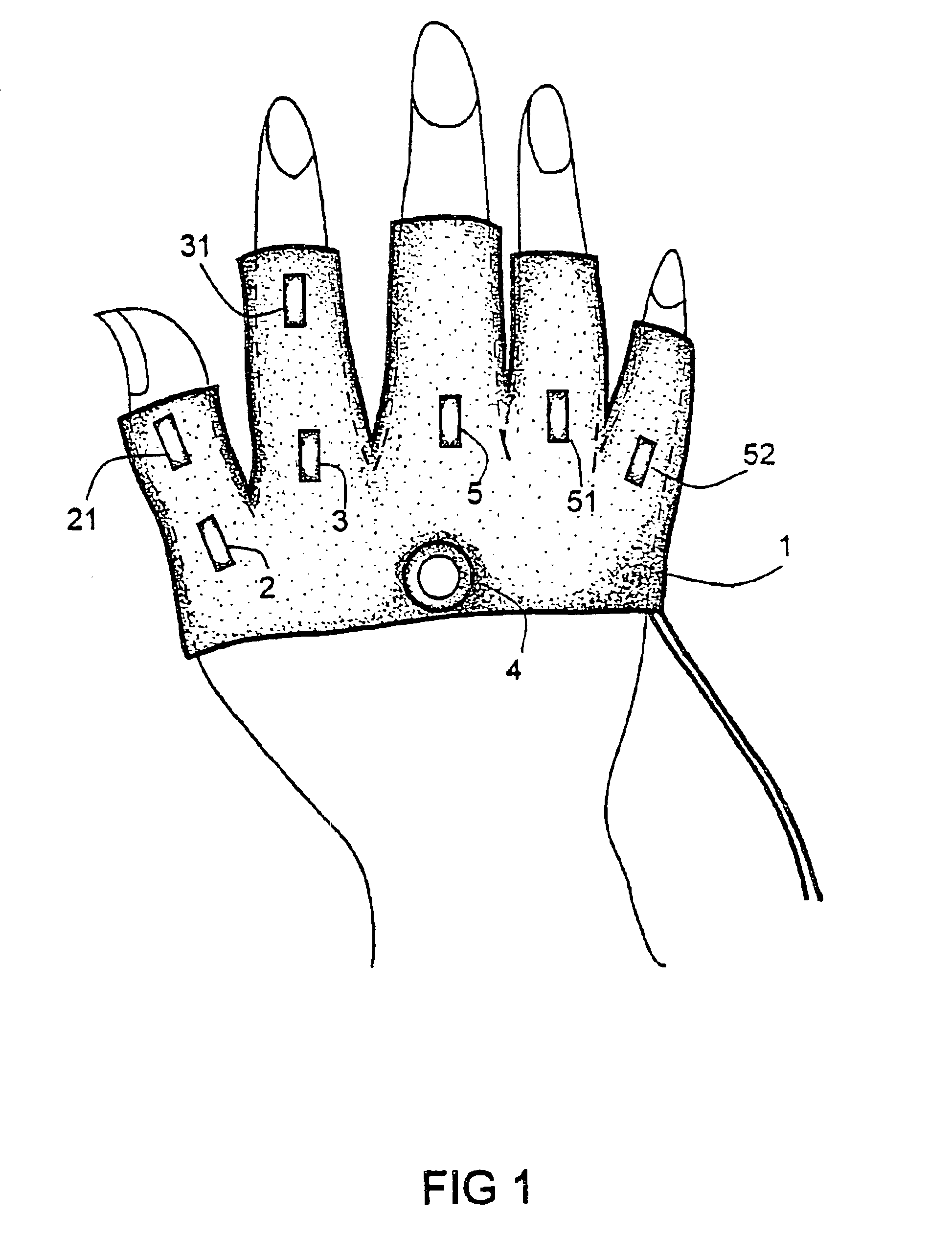 Glove mouse with virtual tracking ball