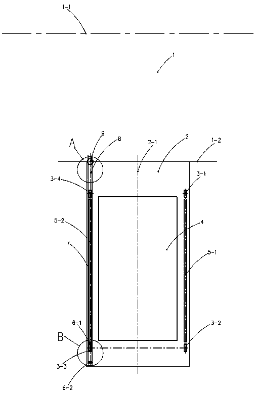 Speed regulation motor front-and-back driving mechanism of parking equipment framework