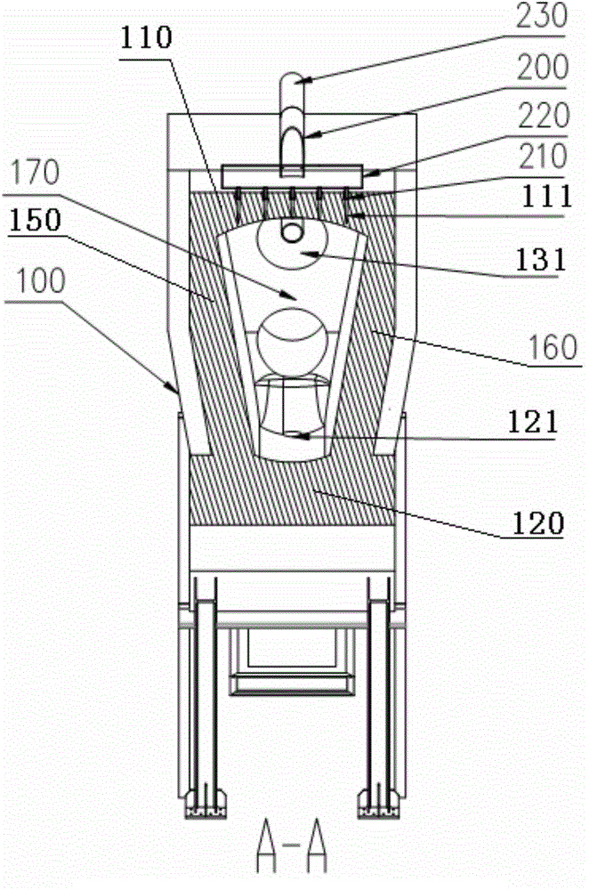 Waste disposal device realizing thermolysis, incineration and melting integration