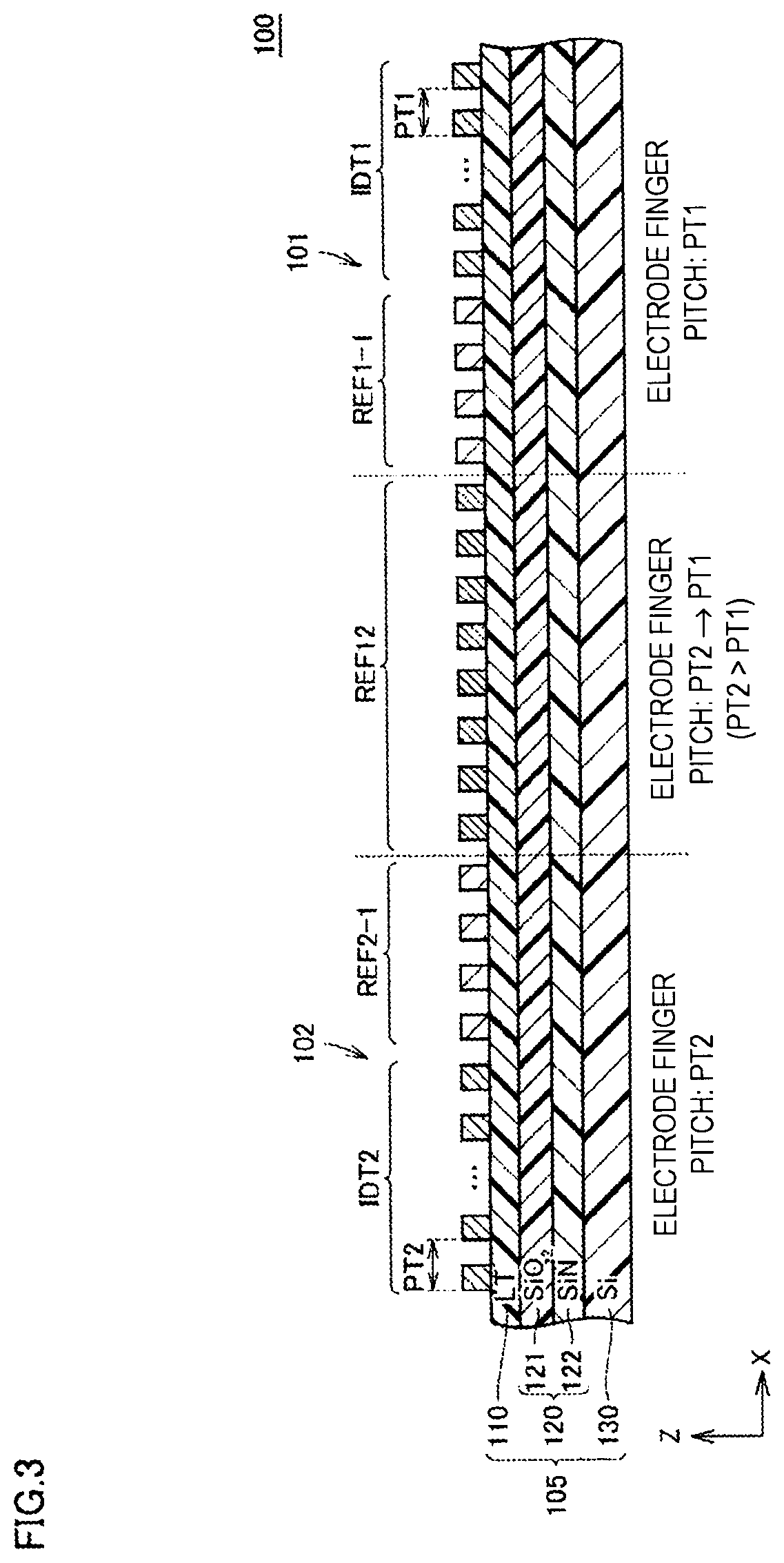 Acoustic wave device, and ladder filter including the same