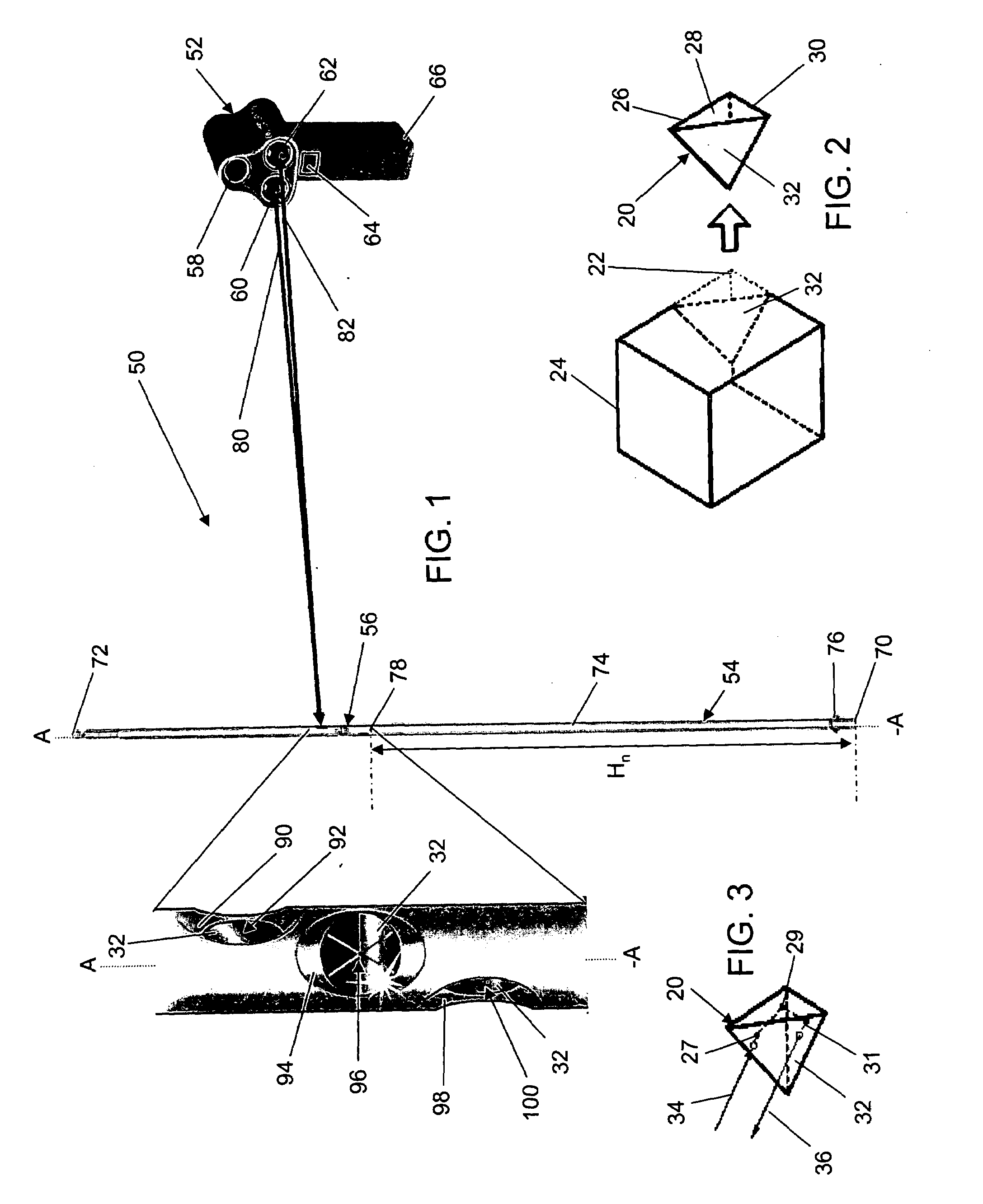 Flagstick with integrated reflectors for use with a laser range finder