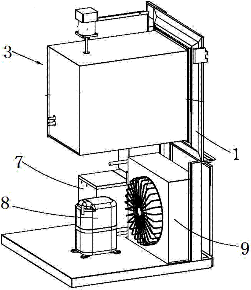 Programmable constant-temperature and constant-humidity testing box and control system