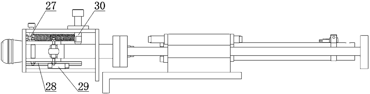 Device for clamping inner wall of cylindrical glassware