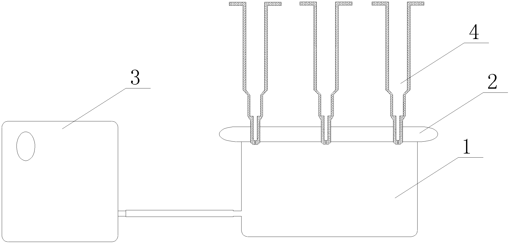 Filling device of suction nanometer fiber solid phase extraction column and application thereof