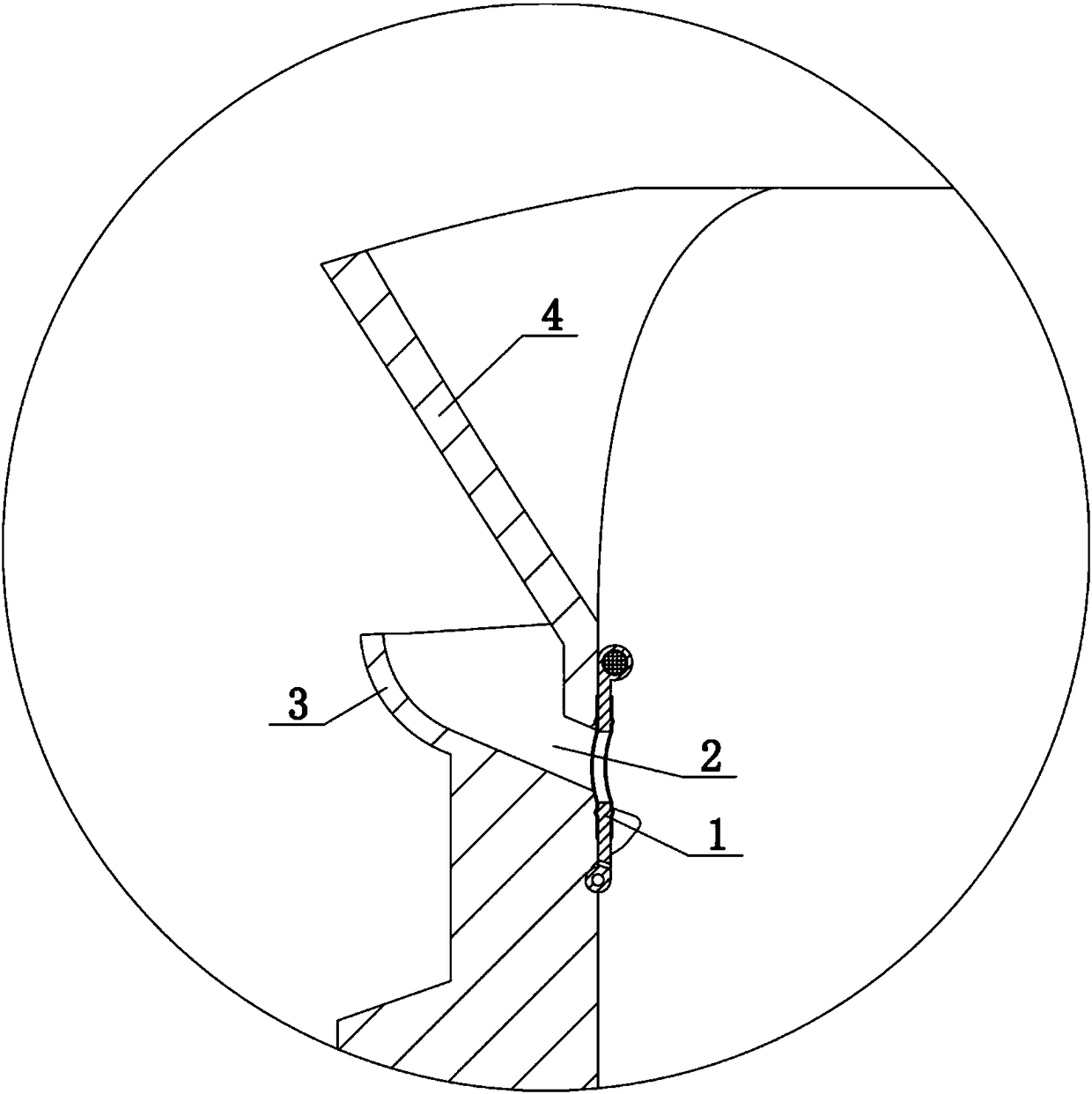 High-airtightness anti-liquid sticking nozzle