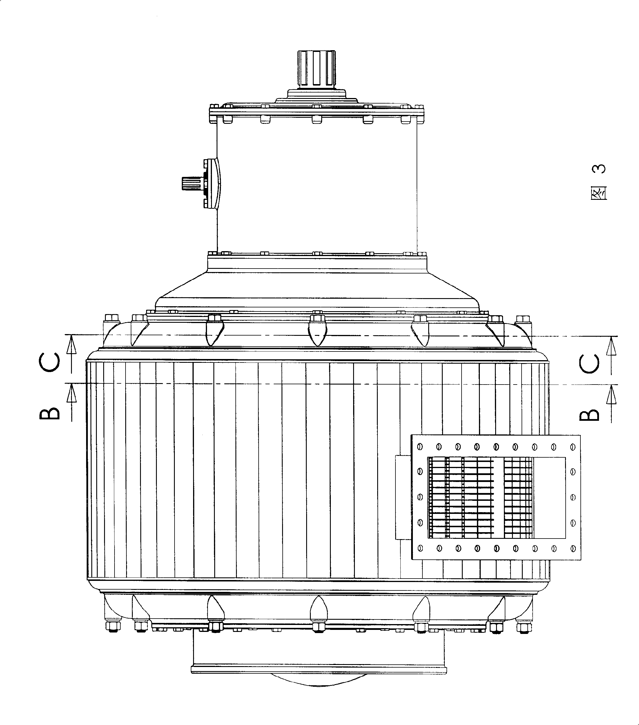 Contrarotating rotary spraying engine