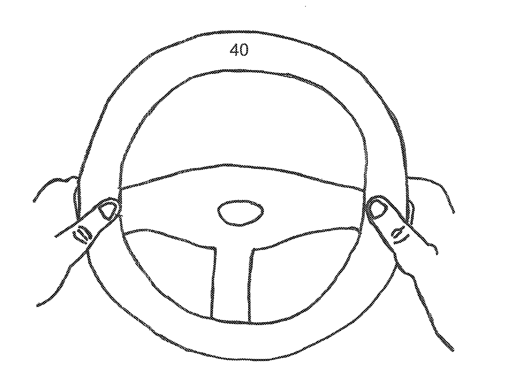 Steering wheel hand position sensing device