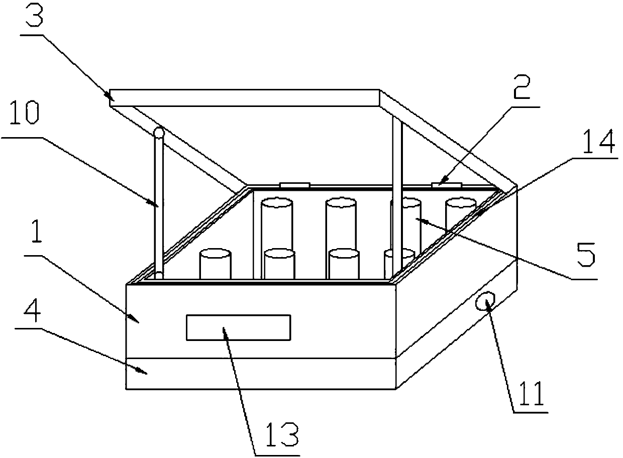 Hollow brick stacking device