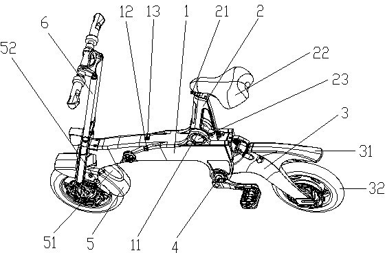 Foldable bicycle