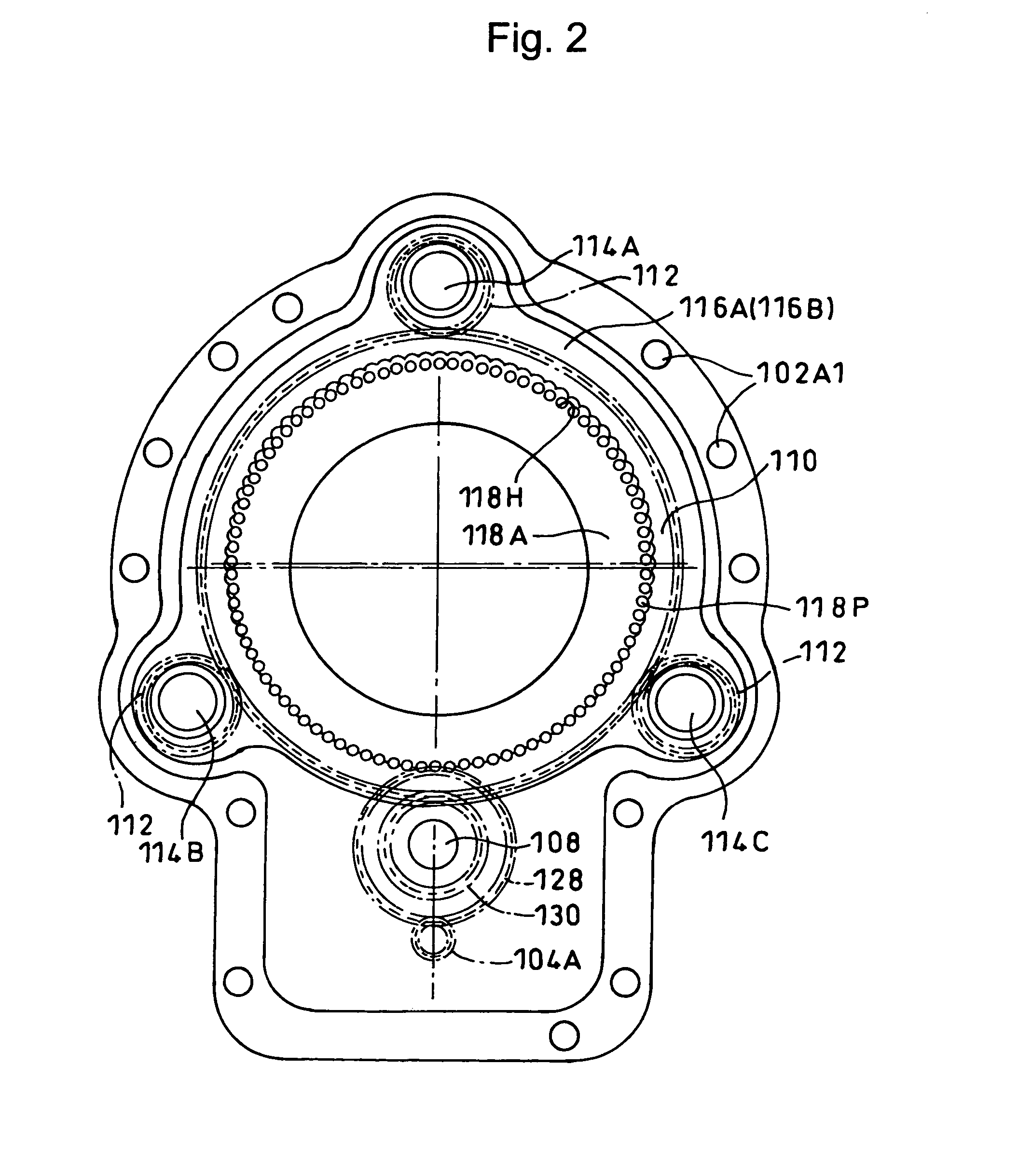 Internal teeth oscillation type inner gearing planetary gear system