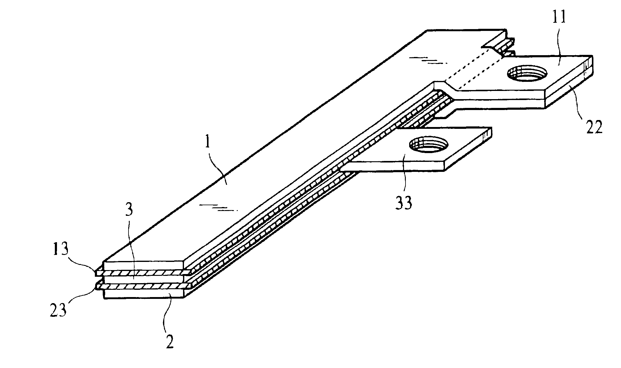 Distribution line structure for electric power supply