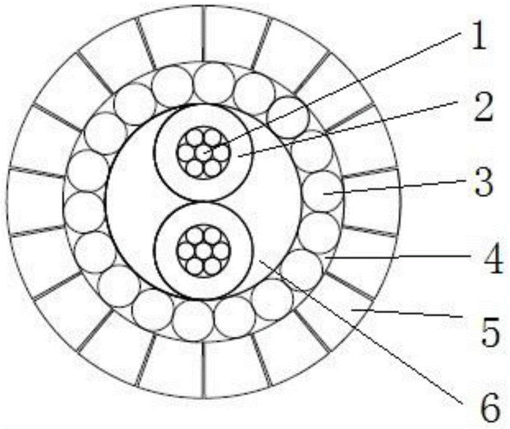 Anti-overflow sealed bearing loading and detecting cable