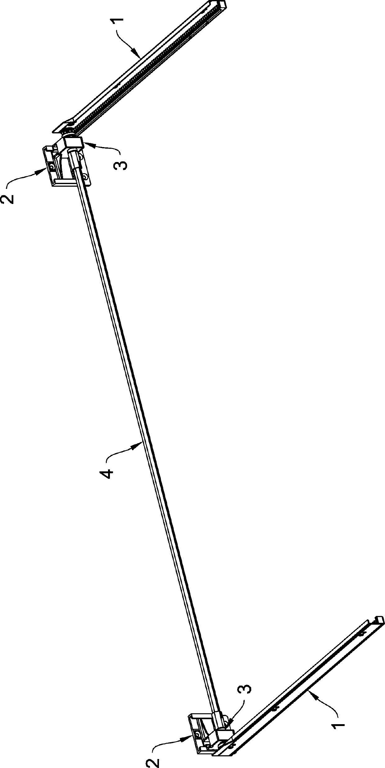 A guide rail balance synchronization device applied to drawers