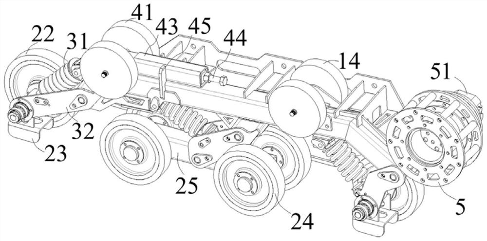 A tracked vehicle chassis for high-speed travel