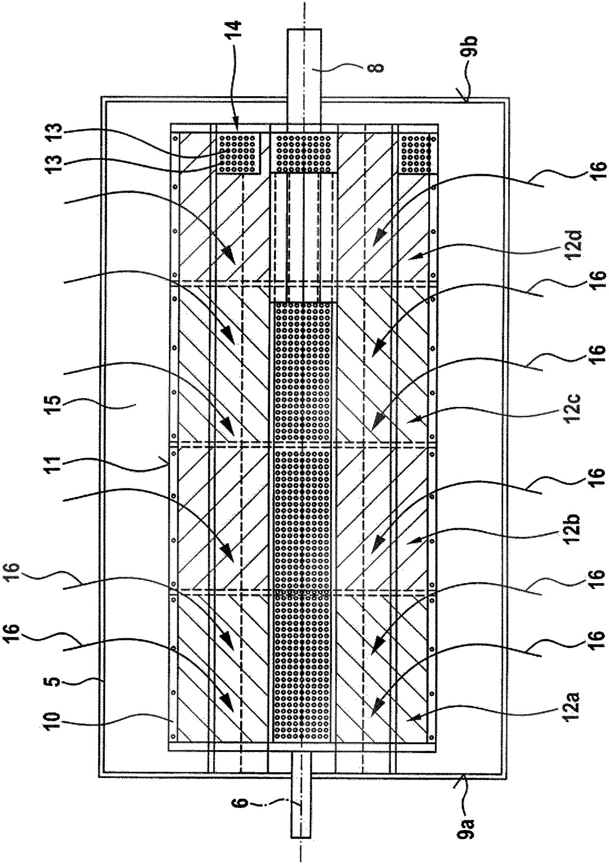 Device and method for thermally treating textile material web