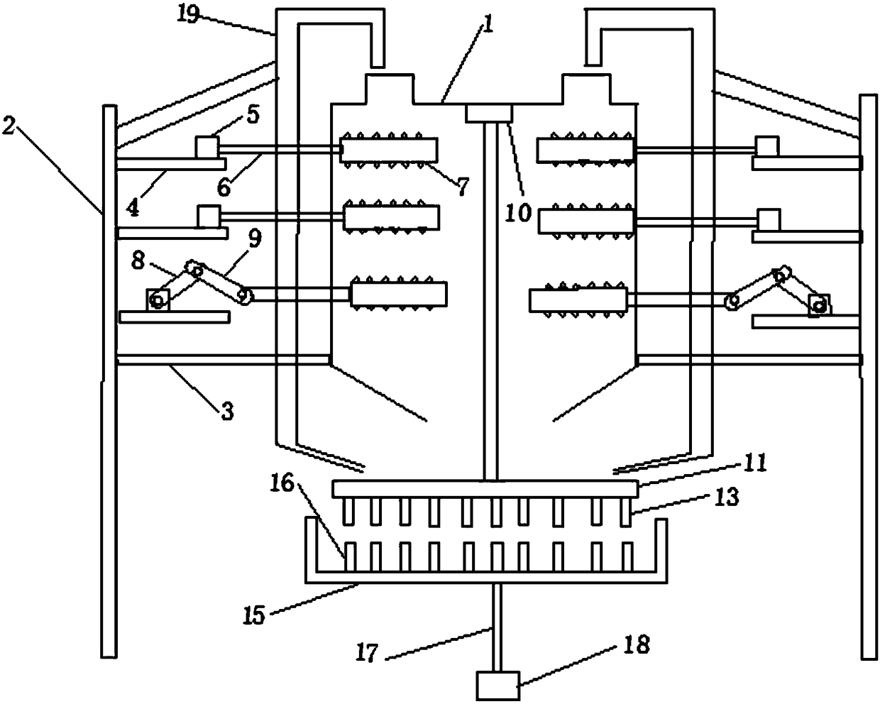 Screening net adjusting and anti-blocking device