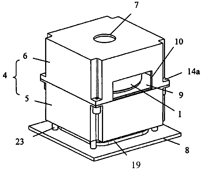 Motor casing with layered long flow channels