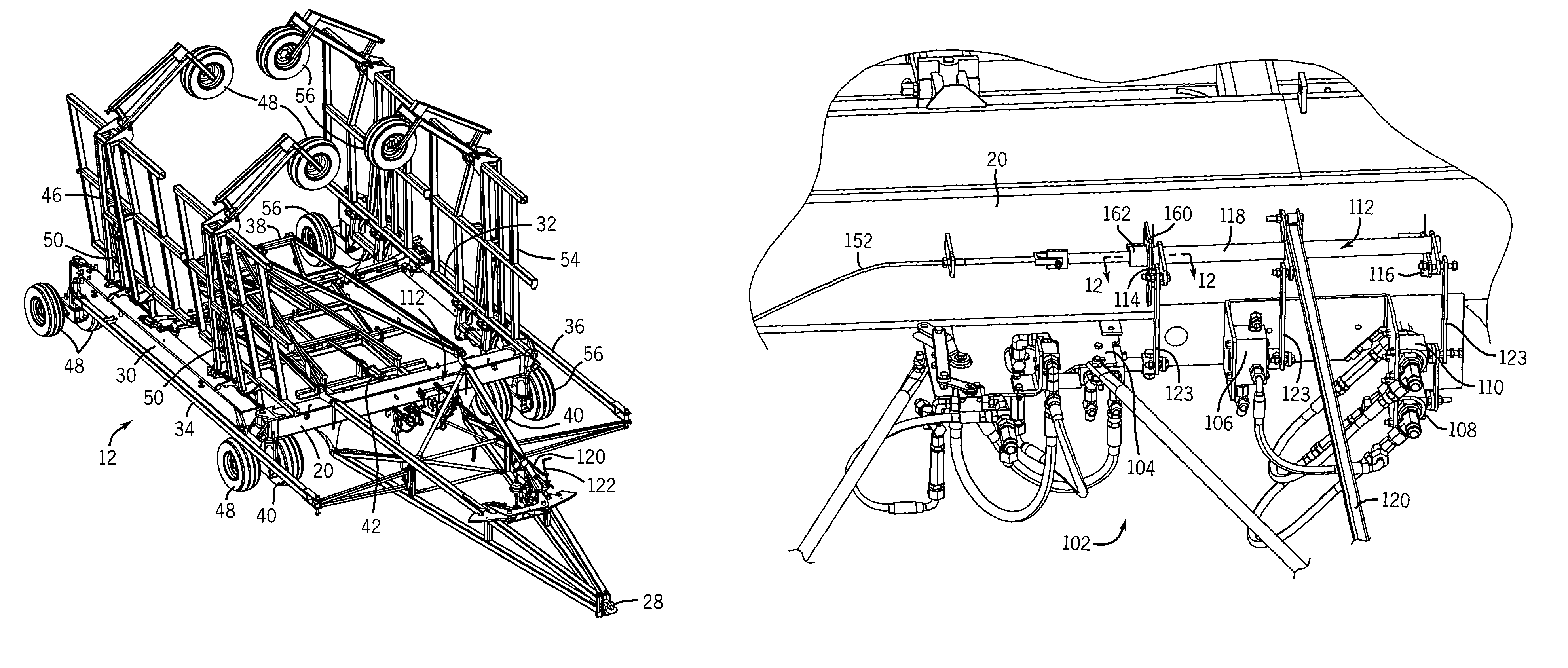 Mechanically controlled hydraulic system for an agricultural implement