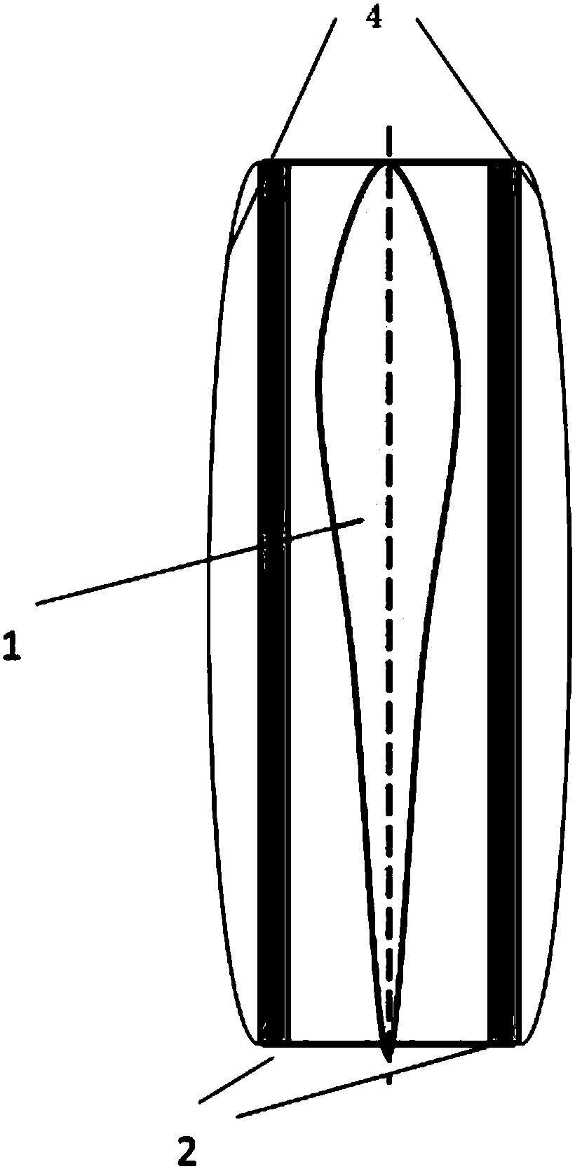 Differential pressure piezoelectric generating device