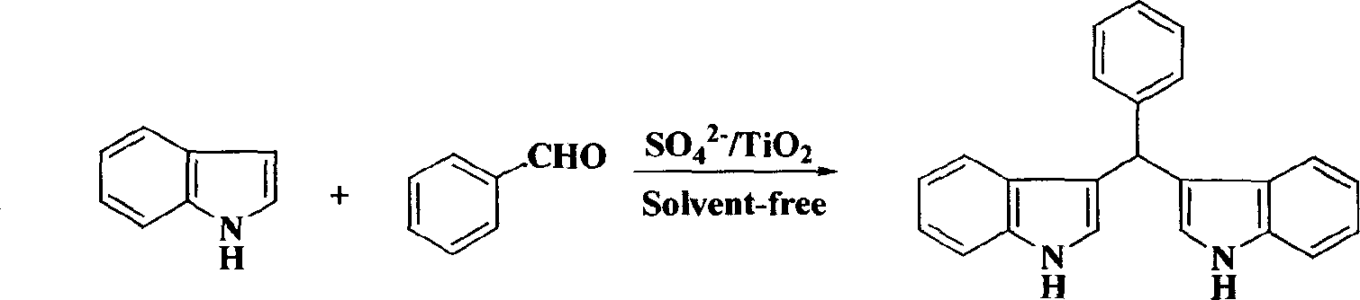 Double indolyl derivative synthesizing process