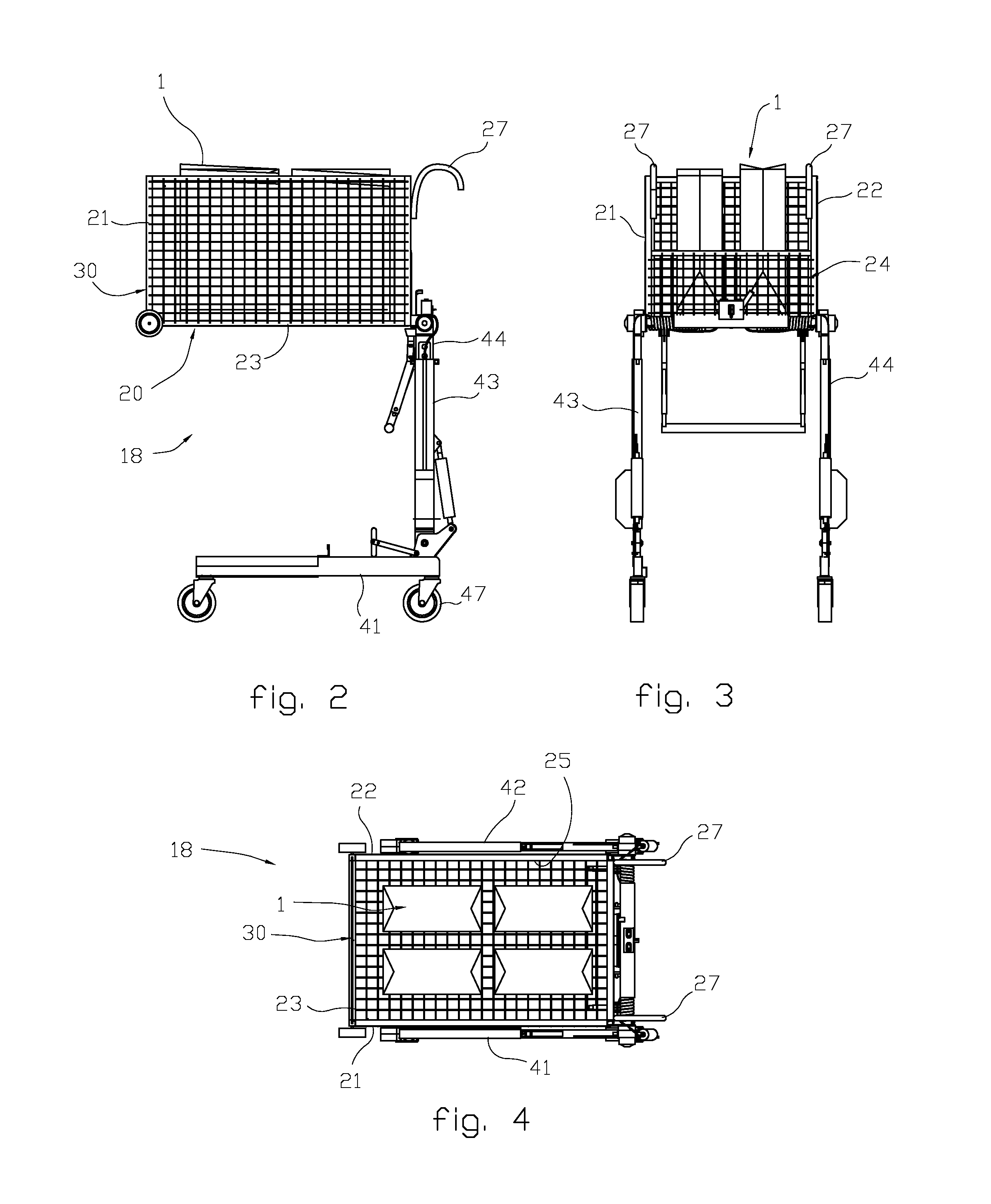 Shopping Cart with Folding Legs