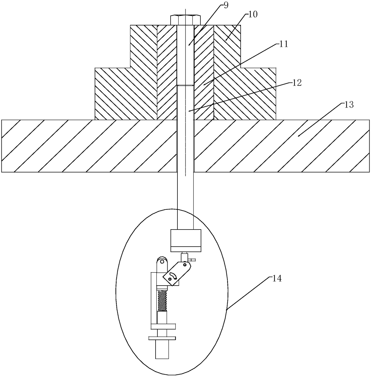 Hexagon head bolt hot heading forming die and machining technology thereof