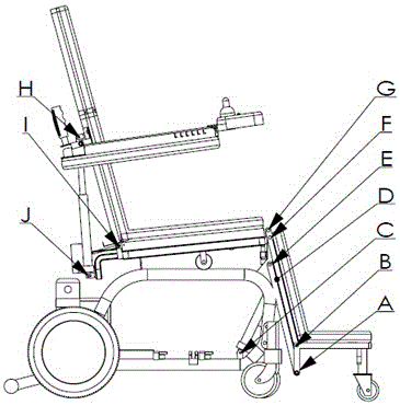 Stand-up and lie-flat wheelchair with turning function