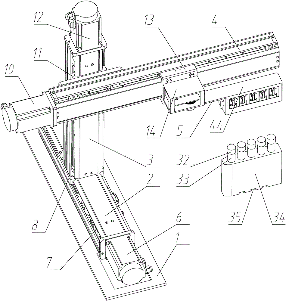 Automatic fast test tube cover taking robot and cover taking method