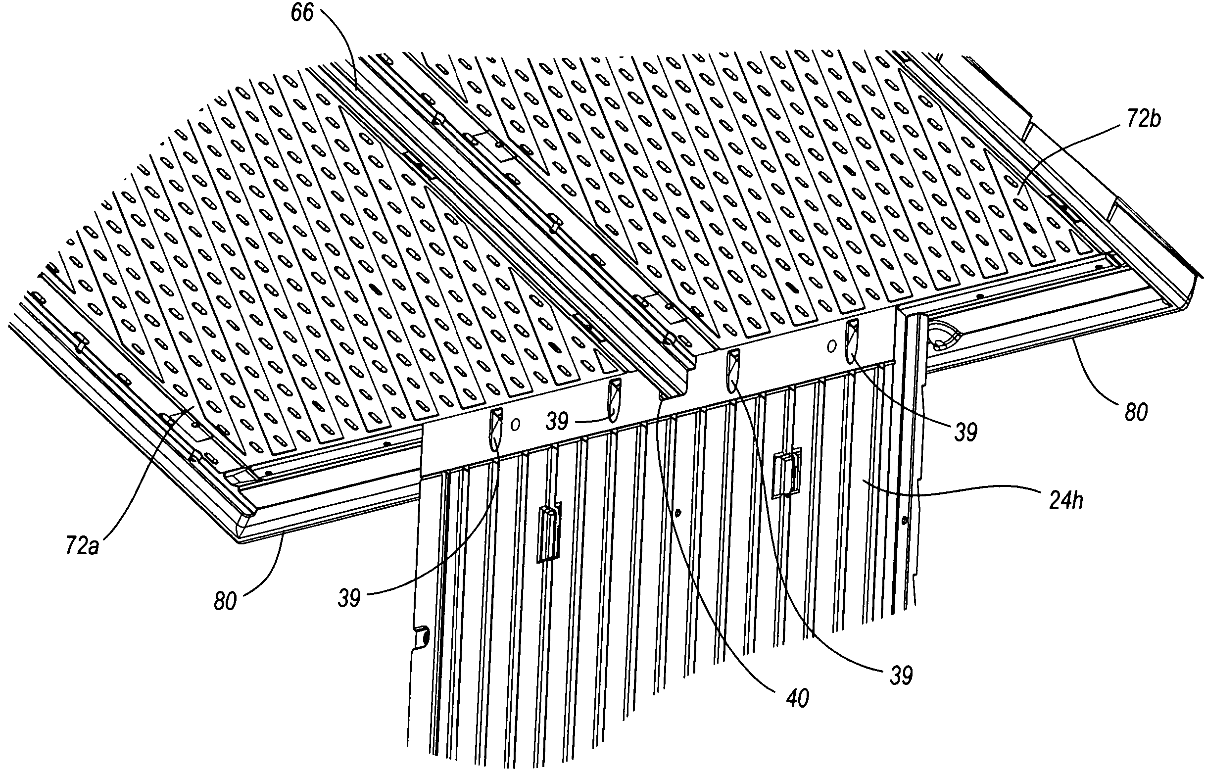 Roof system for a modular enclosure