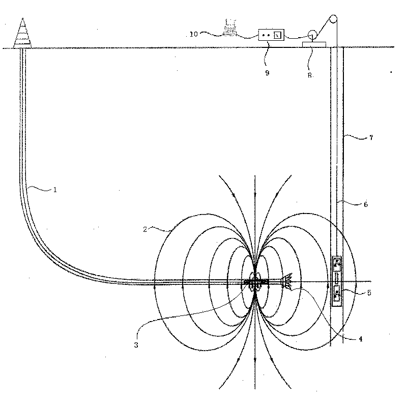 Electromagnetic system for detecting distance between adjacent wells while drilling