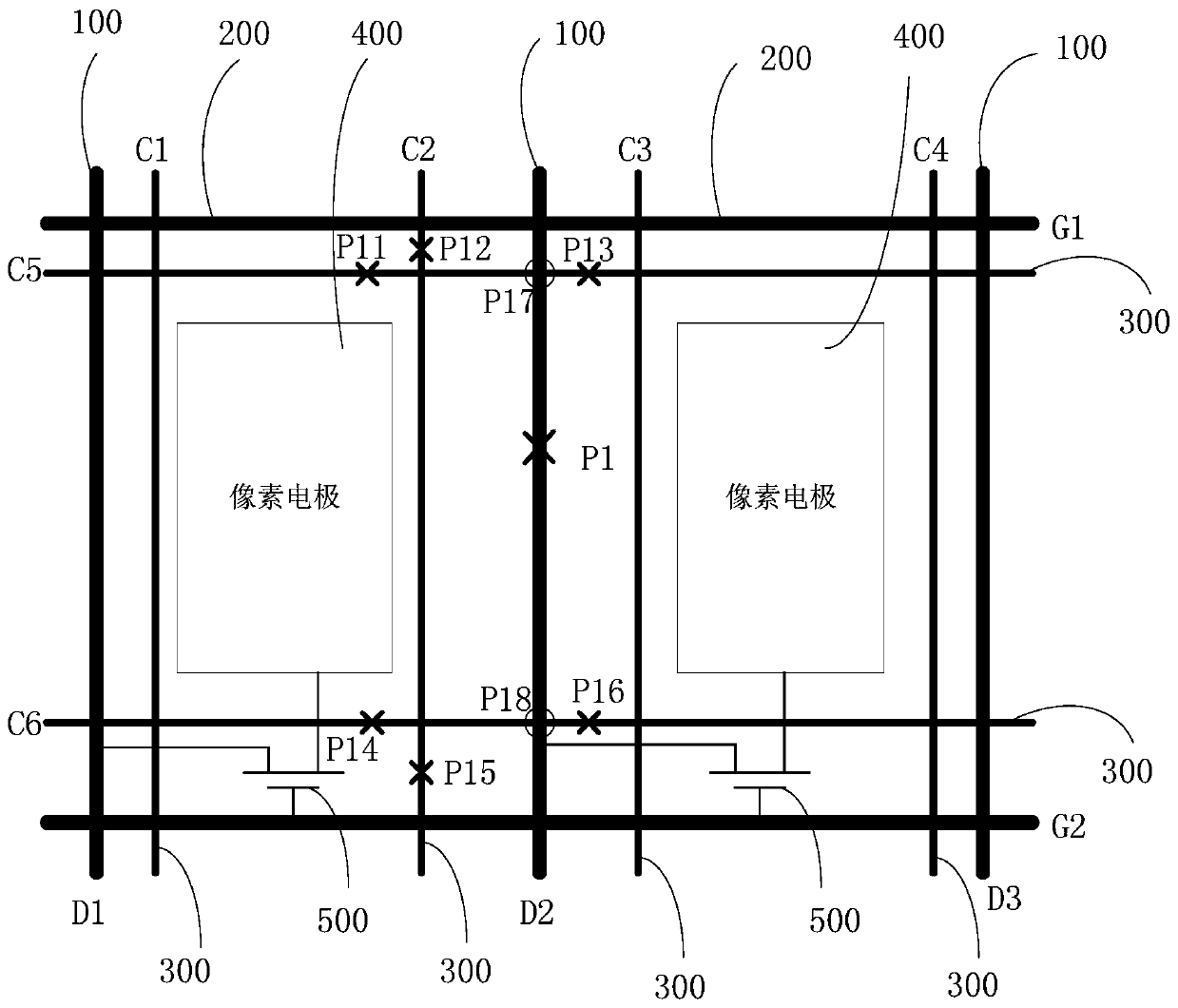 Broken line repairing structure, display panel and broken line repairing method