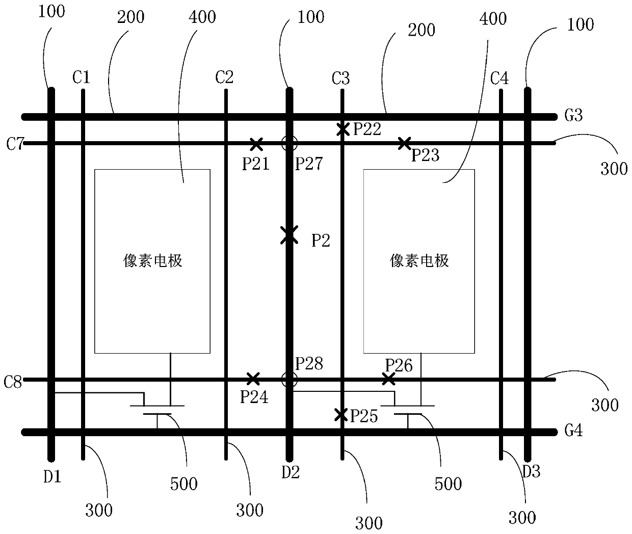 Broken line repairing structure, display panel and broken line repairing method