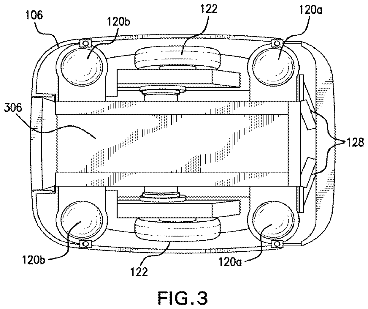 Apparatus, system, and method of providing a stabilizing drive system for a robotic vehicle