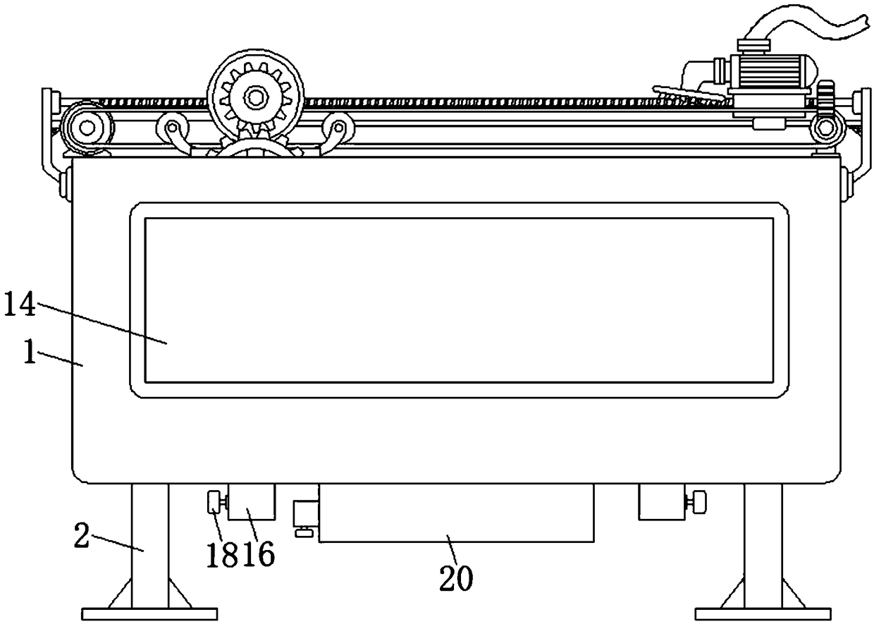 Power reciprocating overturning type cobblestone cleaning device based on pressurized flushing