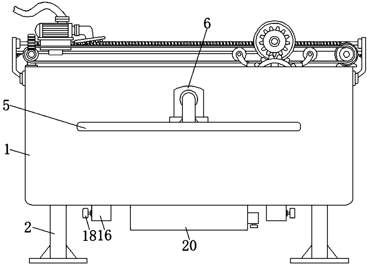 Power reciprocating overturning type cobblestone cleaning device based on pressurized flushing