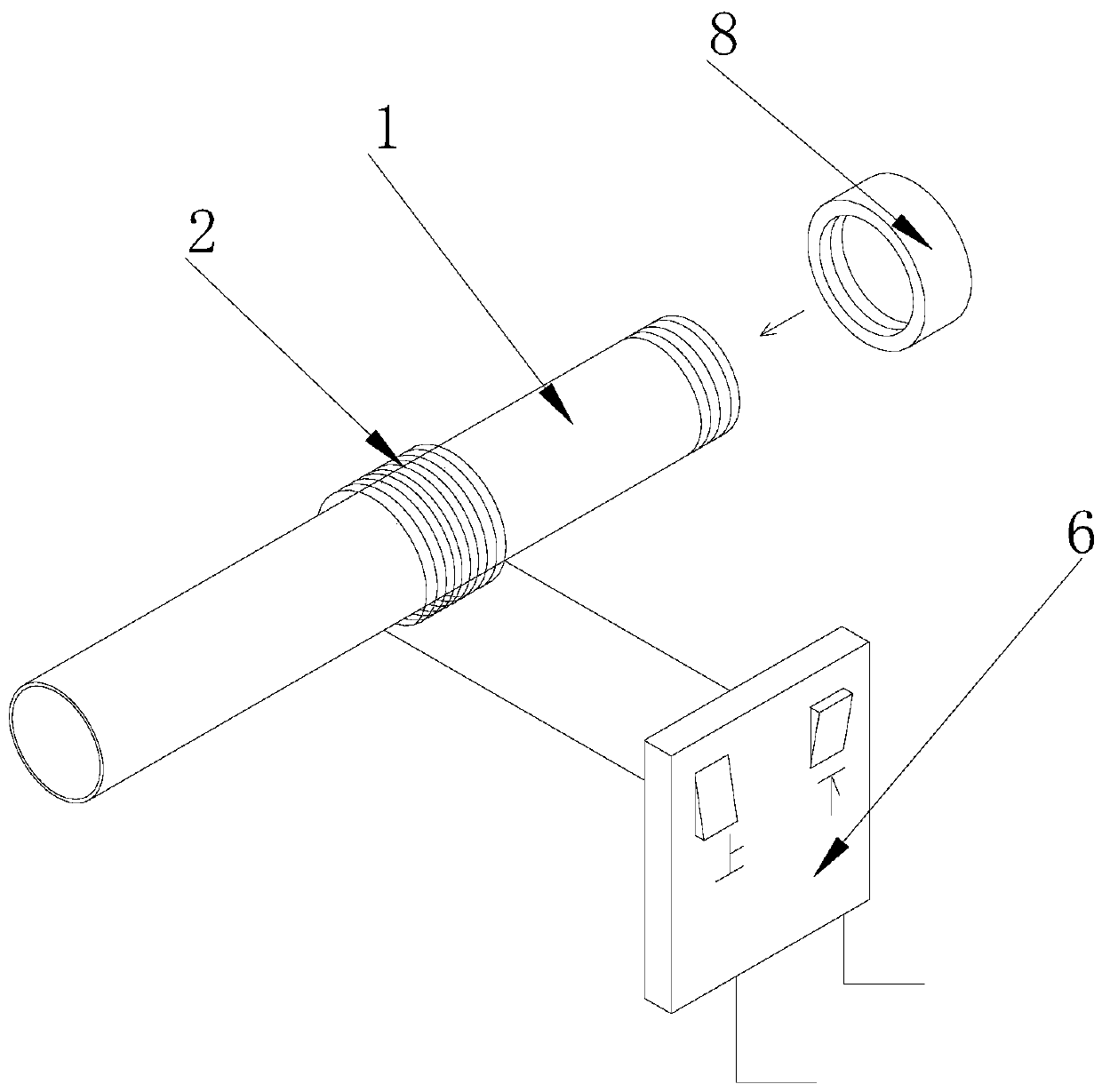 Block clearing device for combustion chamber negative pressure sampling pipeline