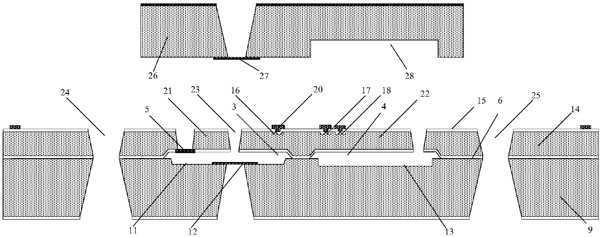 Chip used for realizing structure activity relationship indirect in-situ characterization with TEM and manufacturing method thereof