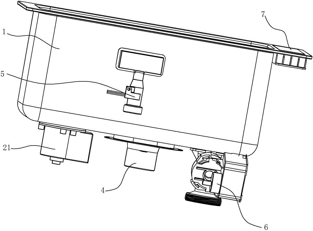 Washing method of water tank type cleaning machine