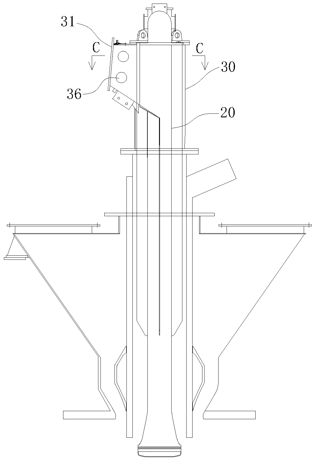 A feed-adjustable pre-mixing concentrate nozzle