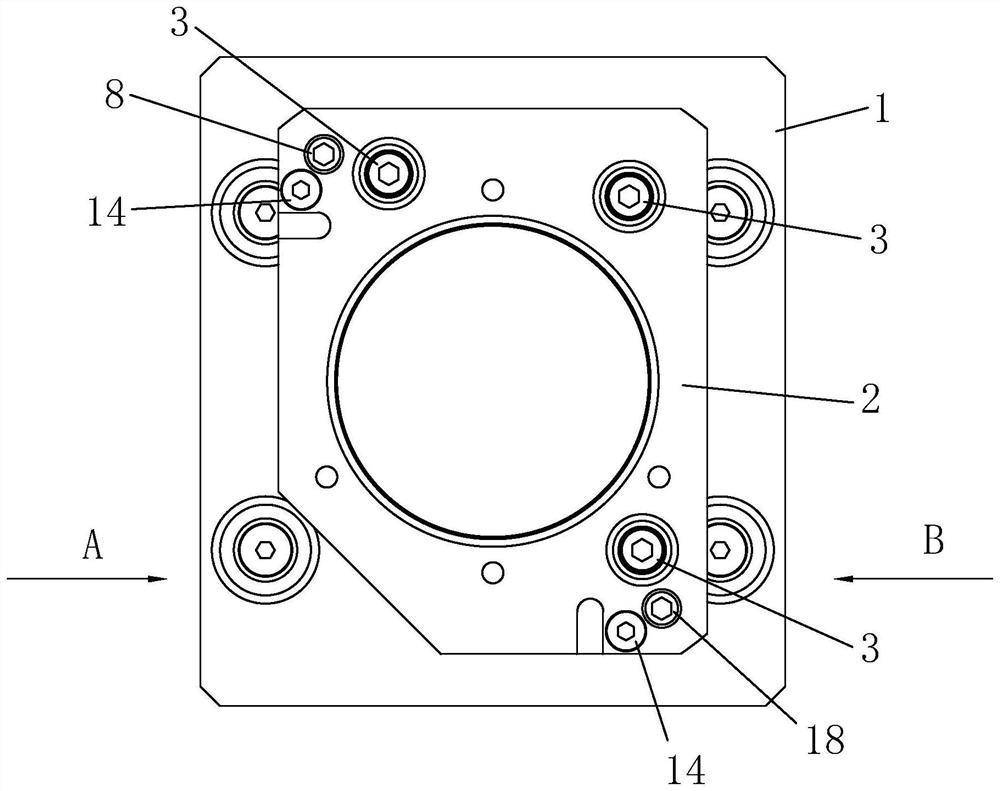 Laser reflector seat capable of eliminating resonance effect generated by machine motion