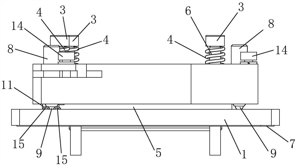 Laser reflector seat capable of eliminating resonance effect generated by machine motion