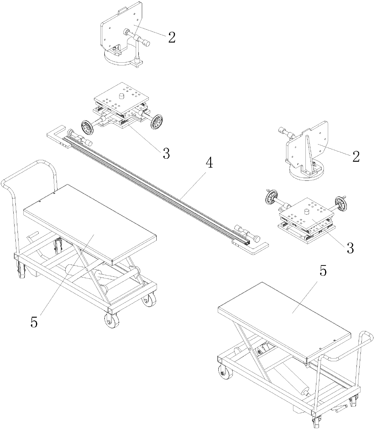 Symmetrical positioning device for metro car traction rod seats