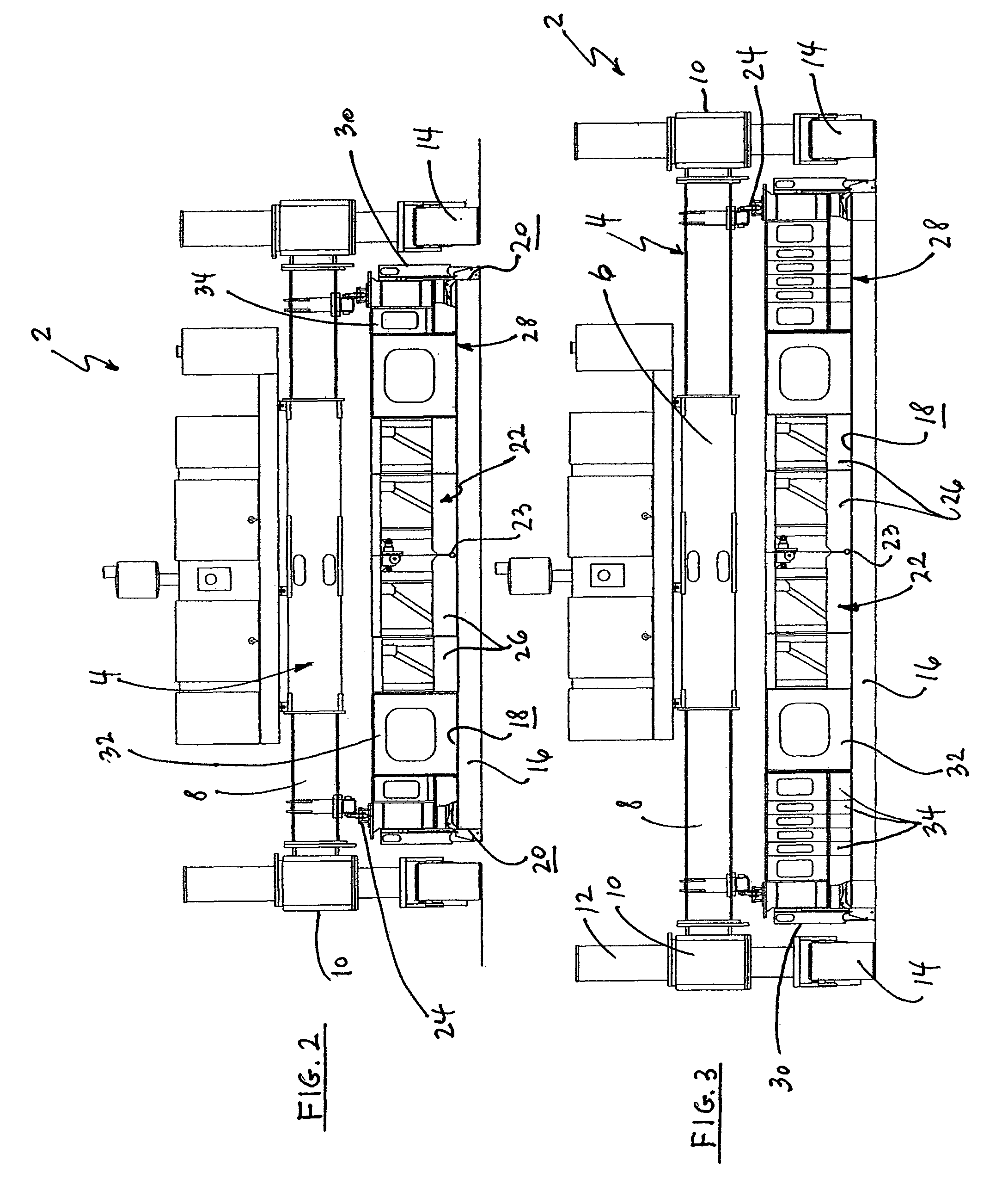 Slipform paving machine with adjustable length paving kit